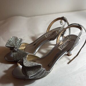Badgley Mischka Silver Women's Rennie Statement Stiletto Heel 7.5